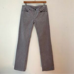 Patagonia Organic Cotton Corduroy Jeans Mid Rise Straight Leg Light Grey